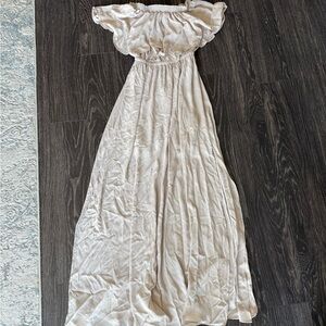 Show me your Mumu beige bridesmaid dress small